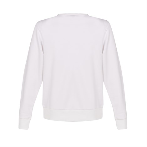 New Balance NB Mens Lifestyle Sweatshirt Erkek Beyaz Günlük Sweatshirt - MNC1227-WT