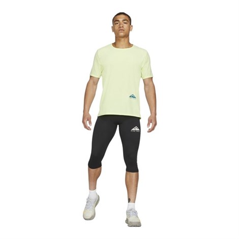 Nike M Nk Df Traıl Rıse 365 Ss Erkek Yeşil T-shirt - CZ9050-303