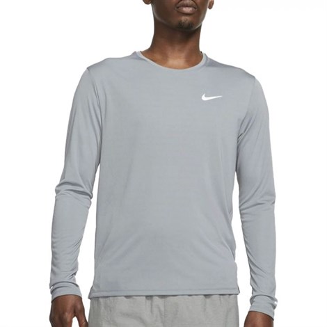 Nike M Nk Df Uv Mıler Top Ls Erkek Gri T-shirt - DD4576-084