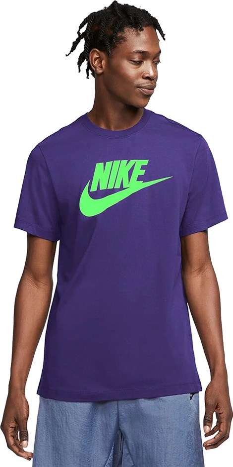 Nike M Nsw Tee Icon Futura Erkek Mor T-shirt - AR5004-548