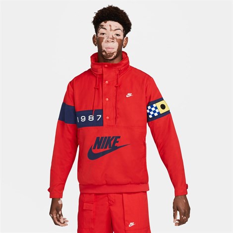 Nike Sportswear Reissue Walliwaw Woven Erkek Kırmızı Ceket - DA0366-657