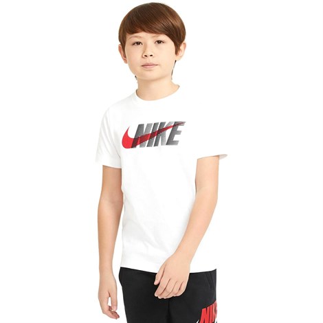 Nike U Nsw Tee Swoosh Çocuk Beyaz T-shirt - DC7796-100