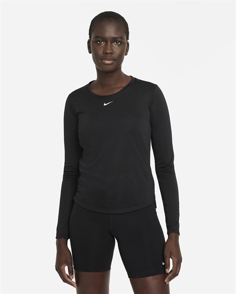 Nike W Nk One Df Ls Std Top Kadın Siyah T-shirt - DD0641-010