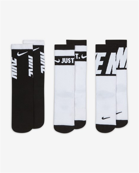 Nike Y Nk Everday Cush Crew 3Pr Çocuk Karışık Renkli Çorap - DA2402-902