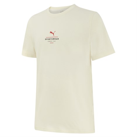 Puma Blank Base Men’S Tee Erkek Krem Günlük T-shirt - 673926-01