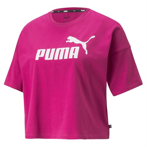 Puma Ess Cropped Logo Tee Kadın Pembe Günlük T-shirt - 586866-86