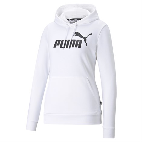 Puma Ess Logo Hoodie Tr Kadın Beyaz Sweatshirt - 58679102