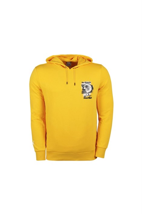 Puma Pl Graphic Hoodie Erkek Sarı Günlük Sweatshirt - 533786-06
