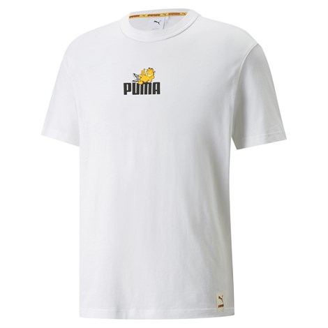 Puma Puma X Garfıeld Graphic Tee Erkek Beyaz Günlük T-shirt - 534433-02