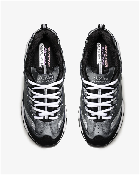 Skechers D'Lites - Glimmer Eve Kadın Siyah Günlük Spor Ayakkabı - 13155 BKSL