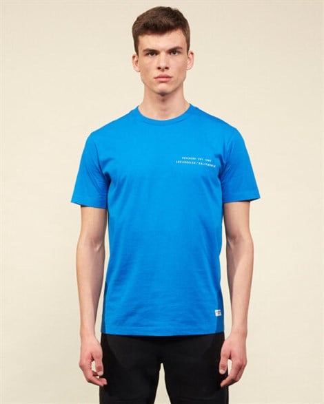 Skechers Graphic Tee M Crew Neck T-Shirt Erkek Mavi Üst & T-shirt - S211567-400