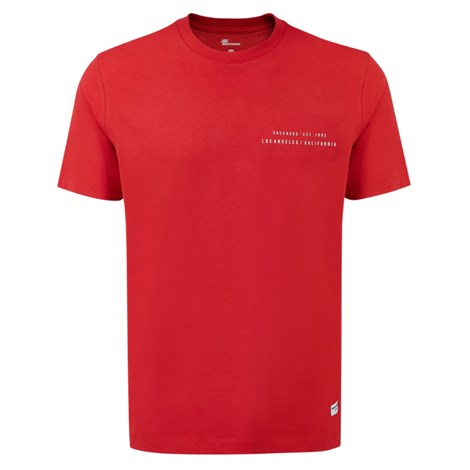 Skechers Graphic Tee M Crew Neck T-Shirt Erkek Kırmızı Üst & T-shirt - S211567-600