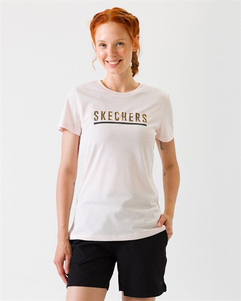 Skechers Graphic Tee S W Skx Leo Print Kadın Üst & T-shirt - S201087-609