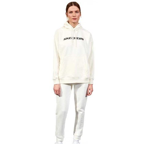 Skechers Lw Fleece W Hoodie Sweatshirt Kadın Beyaz Sweatshirt - S202022-102