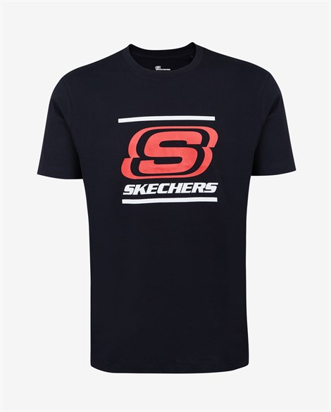 Skechers M Big Logo T-Shirt Erkek Siyah T-shirt - S212949-001