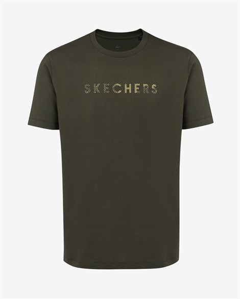Skechers M Camo Logo T-Shirt Erkek Haki T-shirt - S212191-801