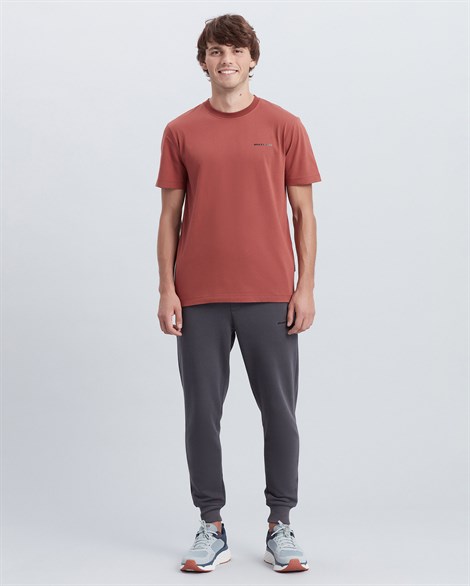 Skechers New Basics M Crew Neck T-Shirt Erkek Pembe T-shirt - S212910-621