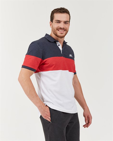 Skechers Polo S M Colorblock Sport Pique Polo T-Shirt Erkek Üst & T-shirt - S201047-410