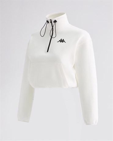 Kappa Authentic Letia Tk Kadın Beyaz Günlük Sweatshirt - 381I2RW-001