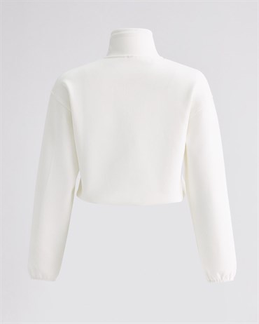 Kappa Authentic Letia Tk Kadın Beyaz Günlük Sweatshirt - 381I2RW-001