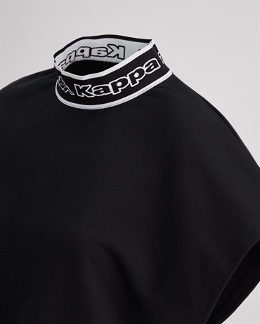 Kappa Logo Tape Dabab Tk Kadın Siyah Antrenman T-shirt - 371F4DW-A00
