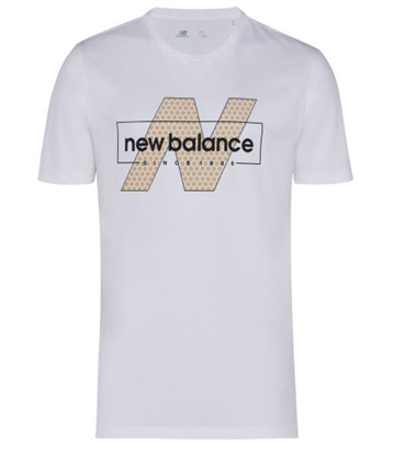 New Balance NB Athletics Tee Erkek Tişört - MTT911-WT