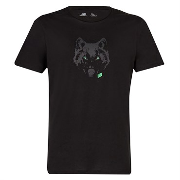 New Balance NB Mens Lifestyle T-shirt Erkek Siyah Günlük T-shirt - MNT1226-BK
