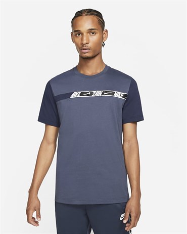 Nike M Nsw Repeat Ss Top Erkek Mavi T-shirt - DM4675-437