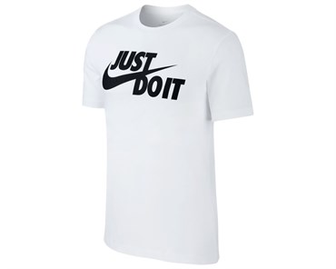 Nike M Nsw Tee Just Do It Swoosh Erkek Beyaz T-shirt - AR5006-100