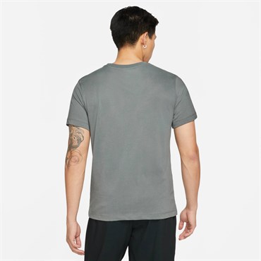 Nike U Nk Df Tee Ss Traıl Erkek Gri T-shirt - CZ9802-084