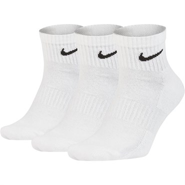 Nike U Nk Everyday Cush Ankle 3Pr Erkek Beyaz Çorap - SX7667-100