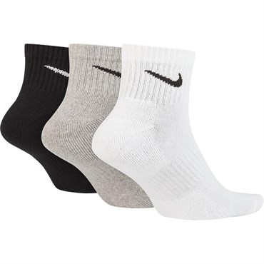 Nike U Nk Everyday Cush Ankle 3Pr Erkek Siyah Çorap - SX7667-010