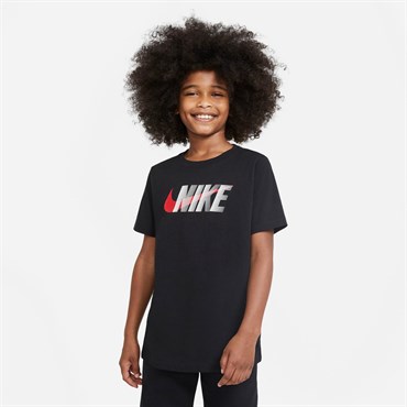 Nike U Nsw Tee Swoosh Çocuk Siyah T-shirt - DC7796-011