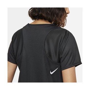 Nike W Nk Df Race Top Ss Kadın Siyah T-shirt - DD5927-010