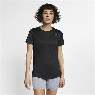 Nike W Nk Dry Leg Tee Crew Kadın Siyah T-shirt - AQ3210-010