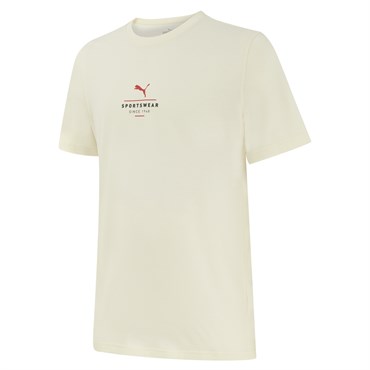 Puma Blank Base Men’S Tee Erkek Krem Günlük T-shirt - 673926-01