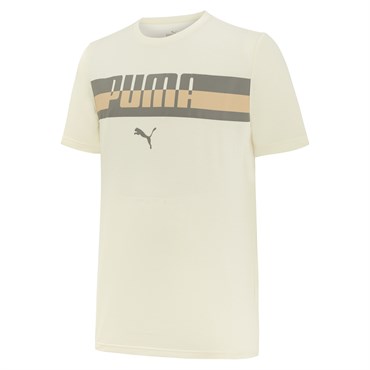Puma Blank Base Men’S Tee Erkek Krem Günlük T-shirt - 673925-02