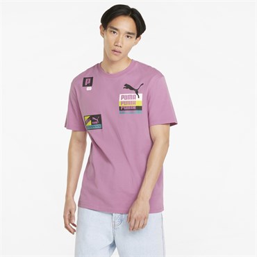 Puma Brand Love Multiplacement Tee Erkek Pembe Günlük T-shirt - 533666-15