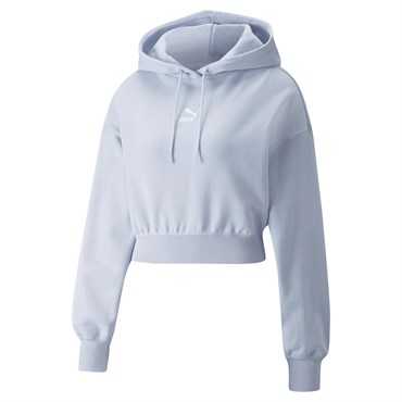 Puma Classics Crop Hoodie Tr Kadın Mavi Günlük Sweatshirt - 535074-21