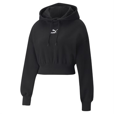 Puma Classics Crop Hoodie Tr Kadın Siyah Günlük Sweatshirt - 535074-01