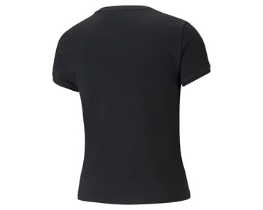 Puma Classics Fitted Tee Kadın Siyah T-Shirt - 59957751