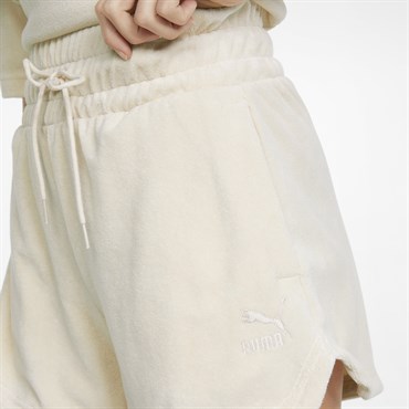 Puma Classics Toweling High Waist Shorts Kadın Krem Günlük Şort - 533518-99