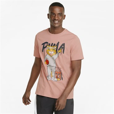 Puma Dylan Ss Tee 1 Erkek Pembe Günlük T-shirt - 532730-07