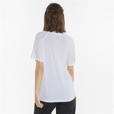 Puma Evostripe Tee Kadın Beyaz T-Shirt - 58914302