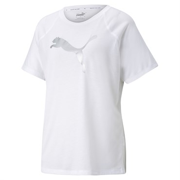 Puma Evostripe Tee Kadın Beyaz T-Shirt - 58914302