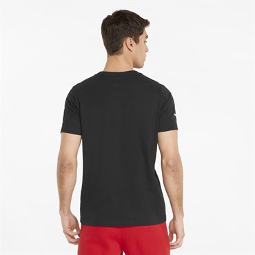 Puma Ferrari Race Tonal Big Shield Tee Erkek Siyah Günlük T-shirt - 533752-01