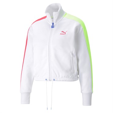Puma Iconic T7 Crop Jacket PT Kadın Beyaz Sweatshirt - 53162302