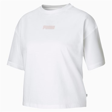 Puma Mesh Tee Kadın Beyaz Üst & T-shirt - 58731701