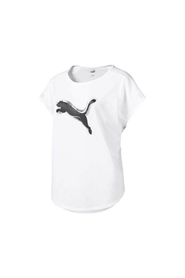 Puma Studio Mesh Cat Tee Kadın Beyaz Üst & T-shirt - 51828405