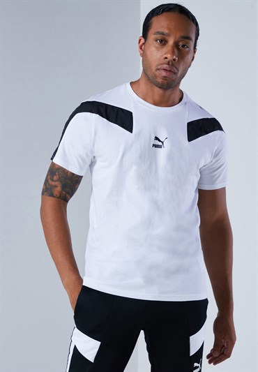 Puma T7 2020 Sport Slim Tee Erkek Beyaz T-shirt - 59880002